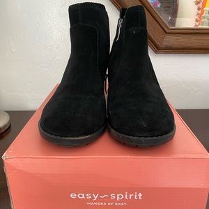 Easy Spirit Black Suede Ankle Boots